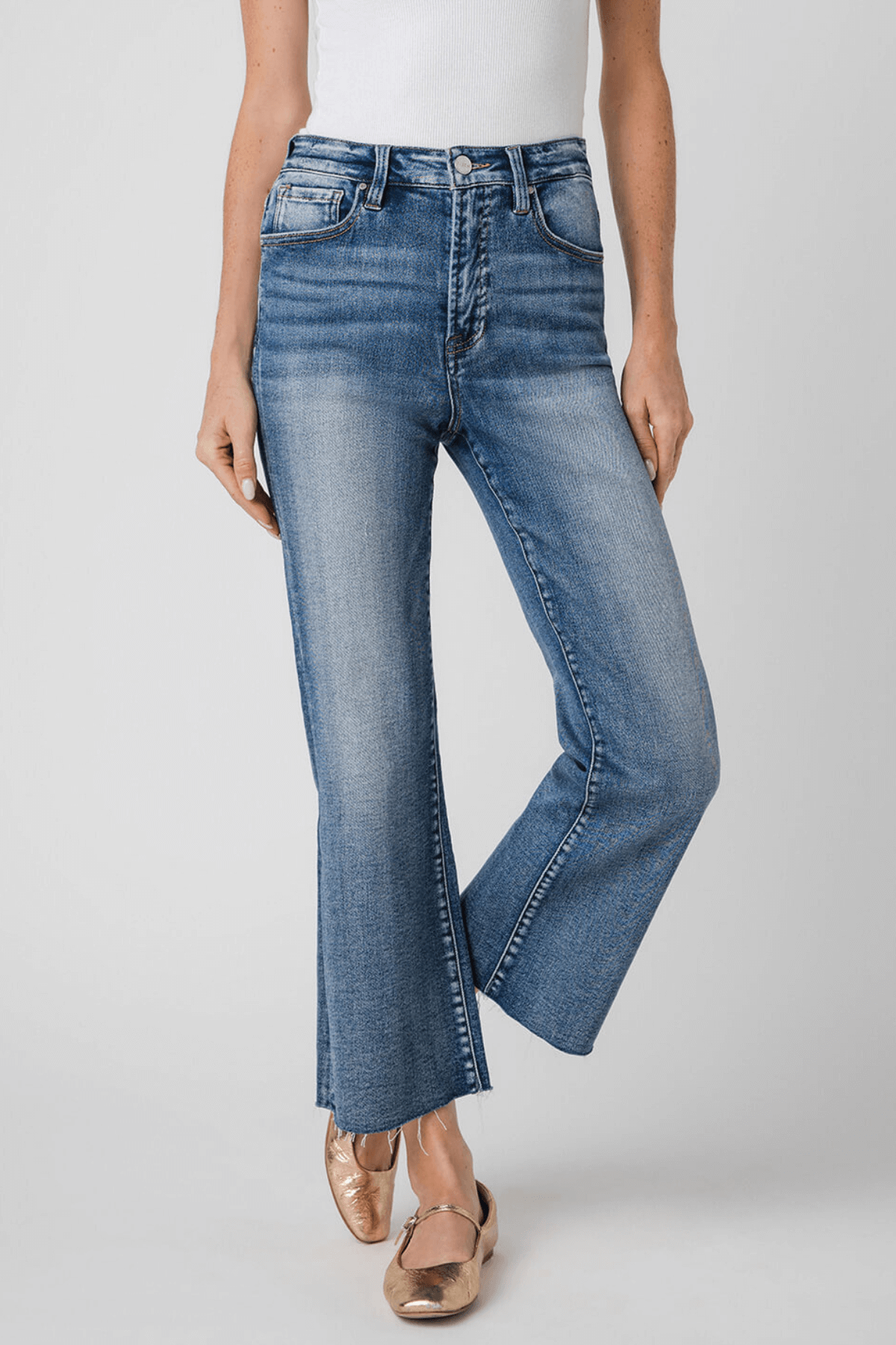 Risen Cora High Rise Kick Flare Jeans