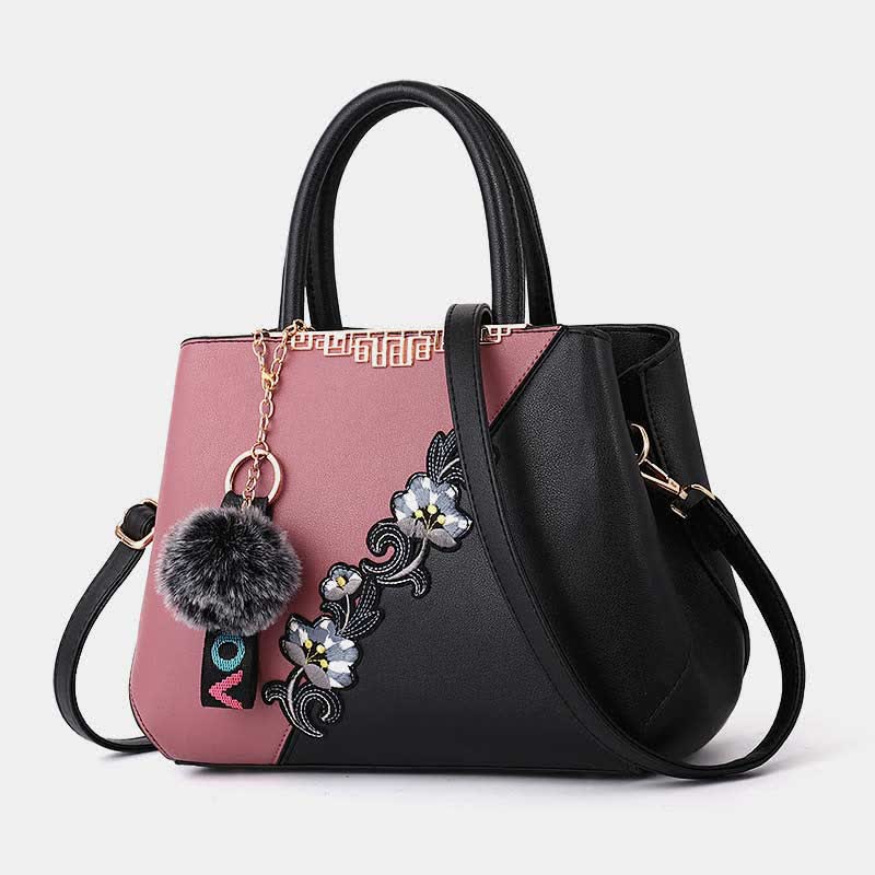 Leather Tote Handbags for Women Zipper Shoulder Purse with Crossbody Strap