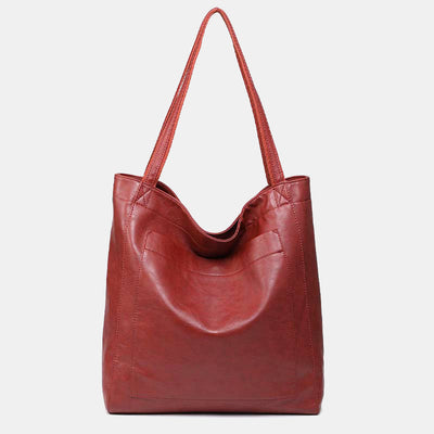 Extra Large Women's Soft PU Leather Tote Shoulder Bag Handbag