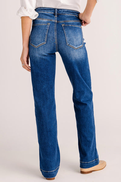 Risen Sammy High Rise Straight Leg Jeans