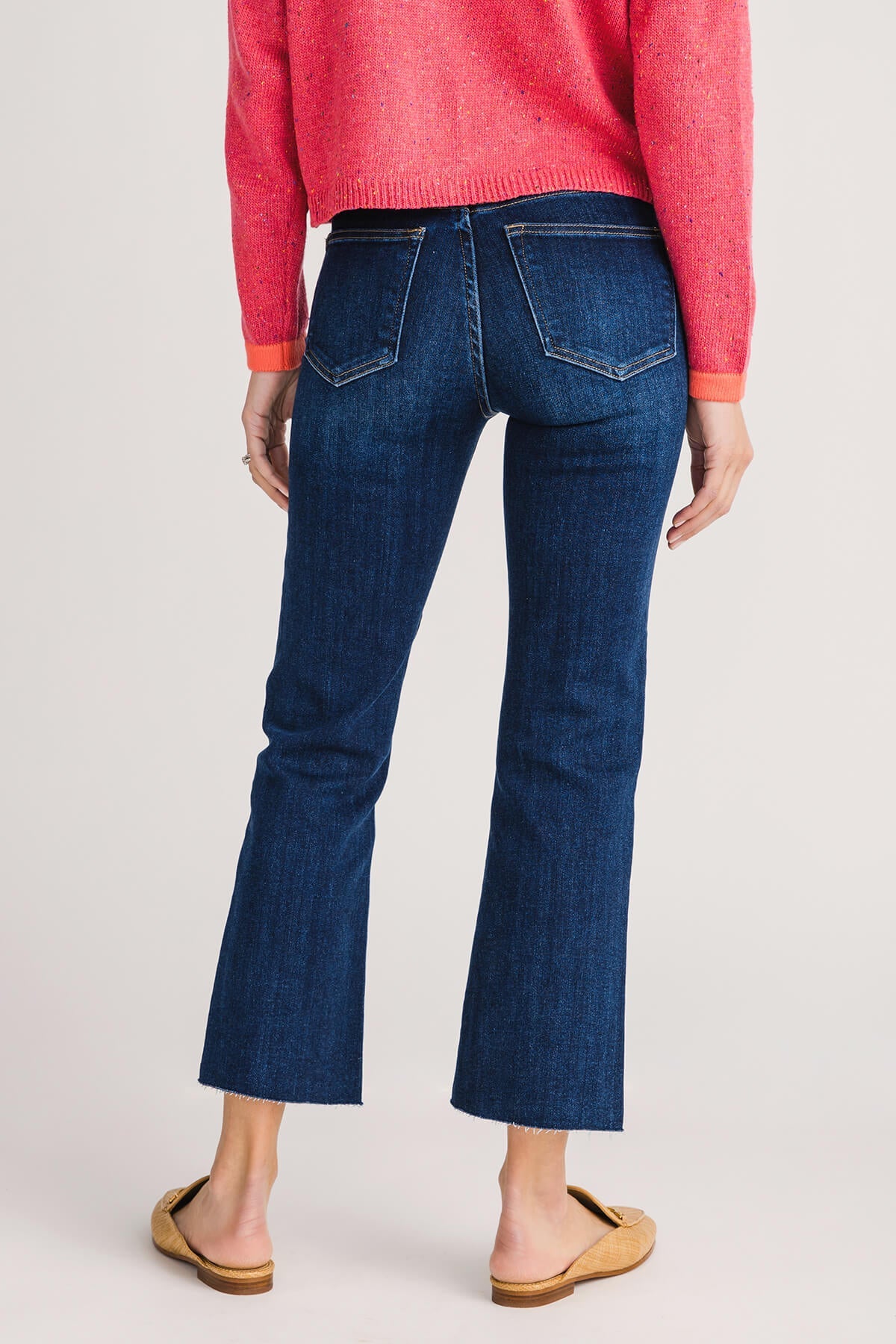 Risen Aspen Twisted Seam Ankle Flare Jeans