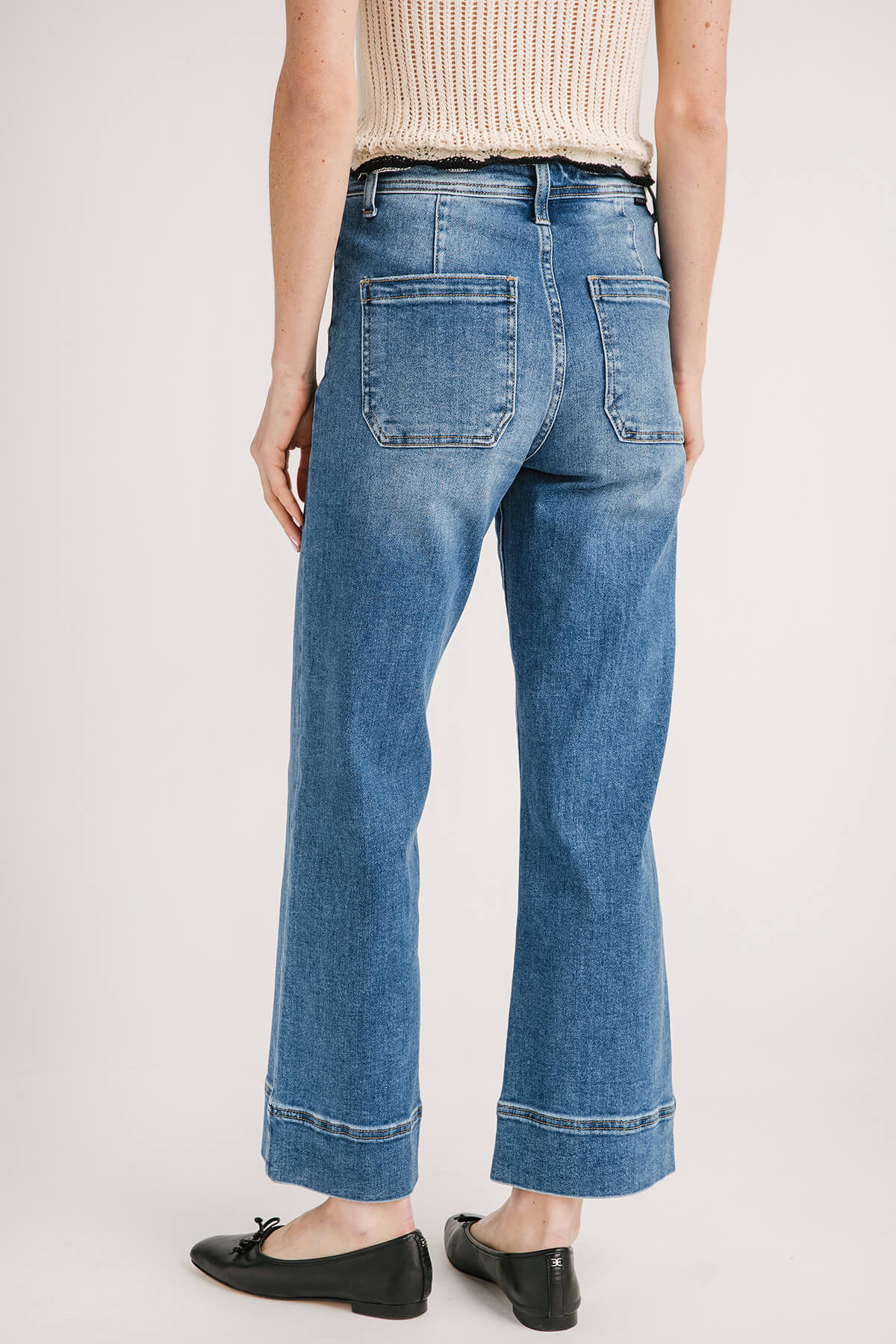 Risen Waverly Wide Hem Ankle Jeans