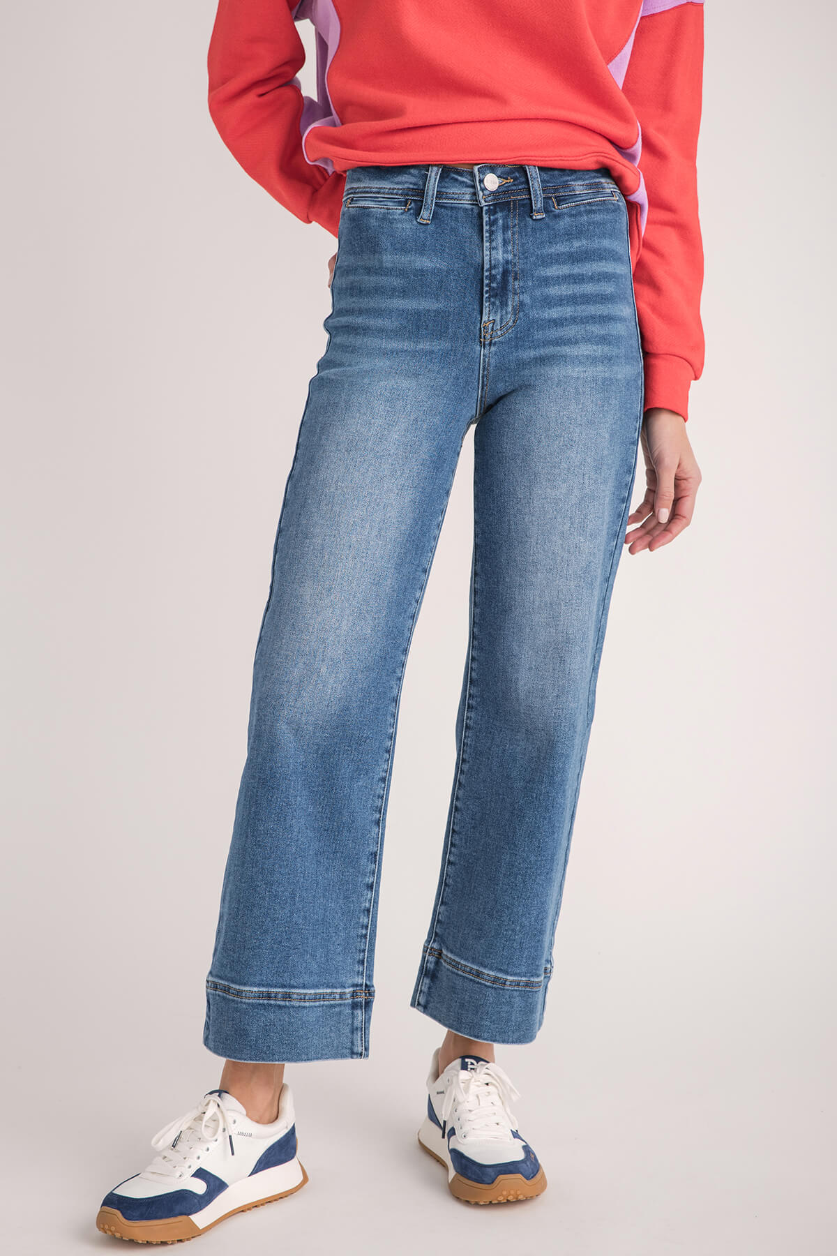 Risen Waverly Wide Hem Ankle Jeans