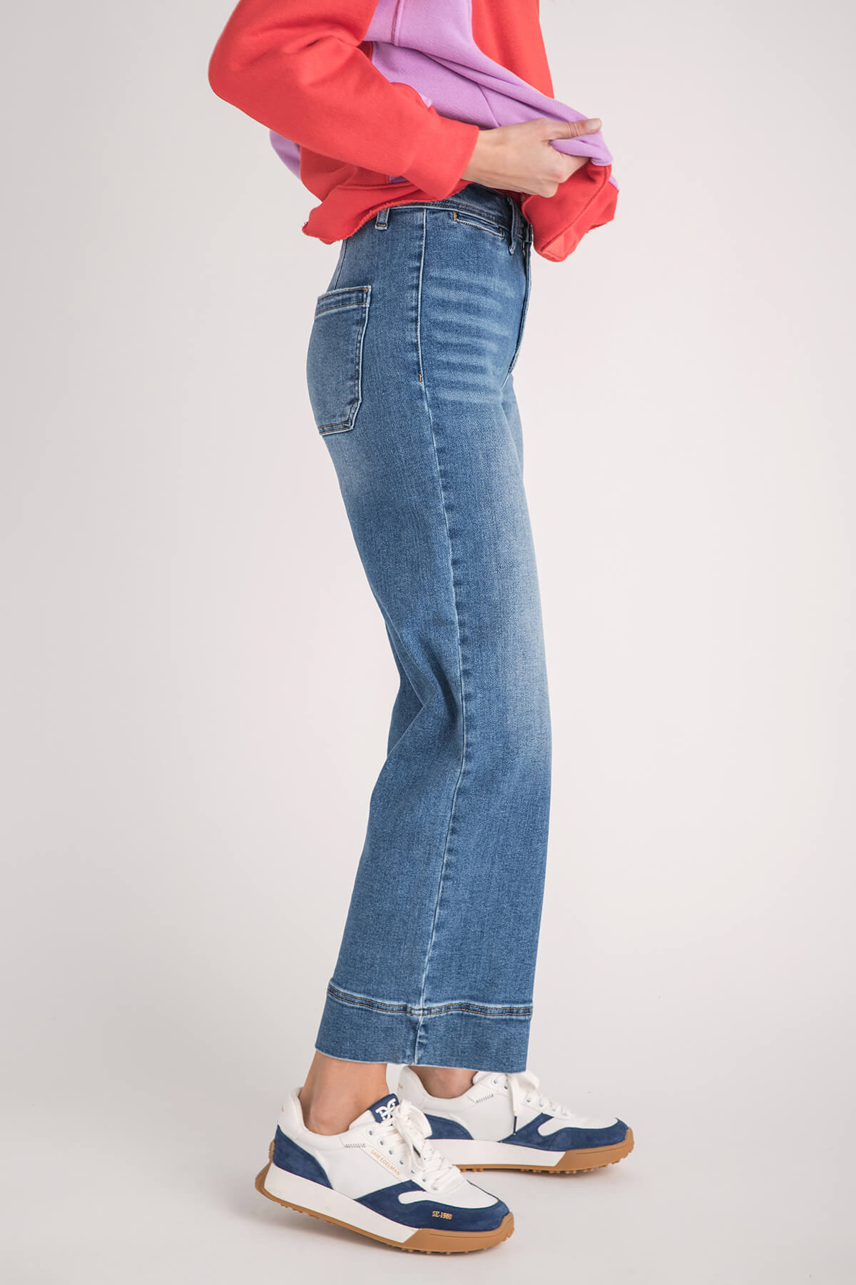 Risen Waverly Wide Hem Ankle Jeans