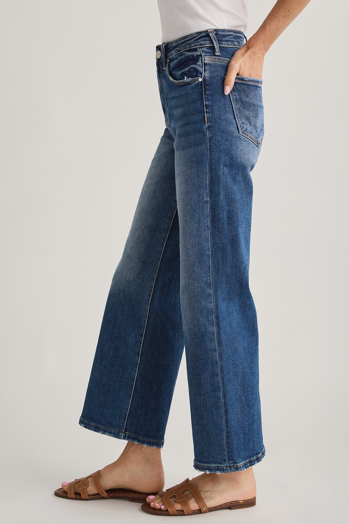 Risen Shea High Rise Wide Crop Jeans