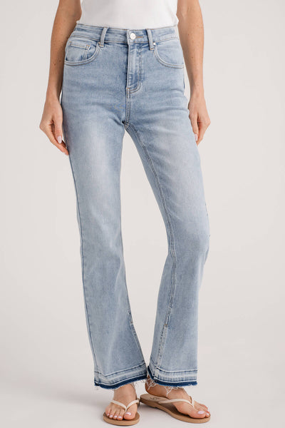 Risen Holly High Rise Straightleg Exposed Hem Jeans