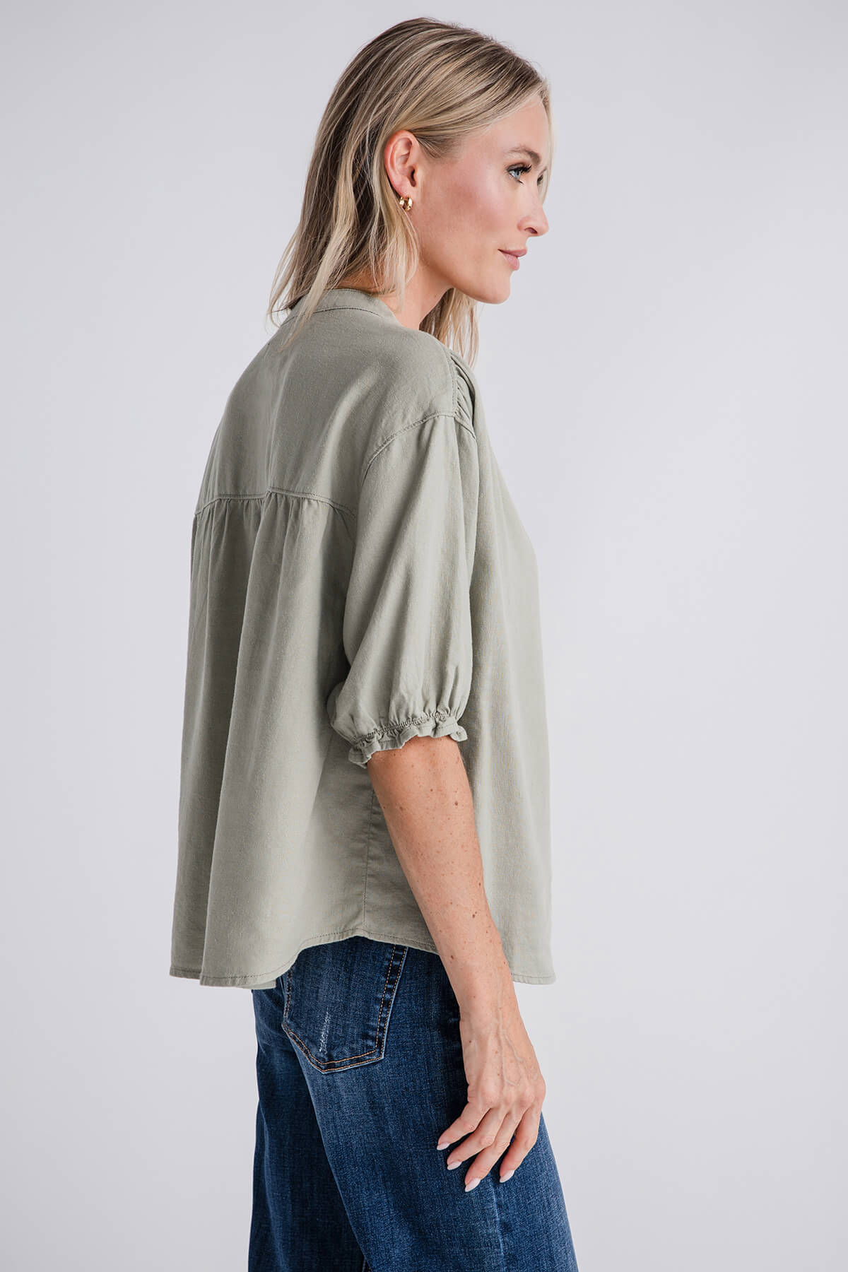 Risen Button Front Linen Shirt