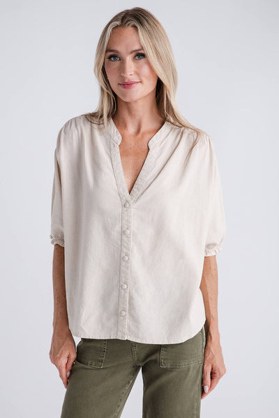 Risen Button Front Linen Shirt