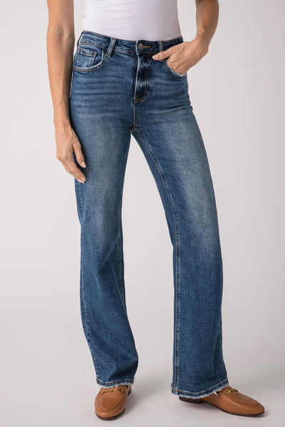 Risen Mila High Rise Full Length Straight Leg Jeans