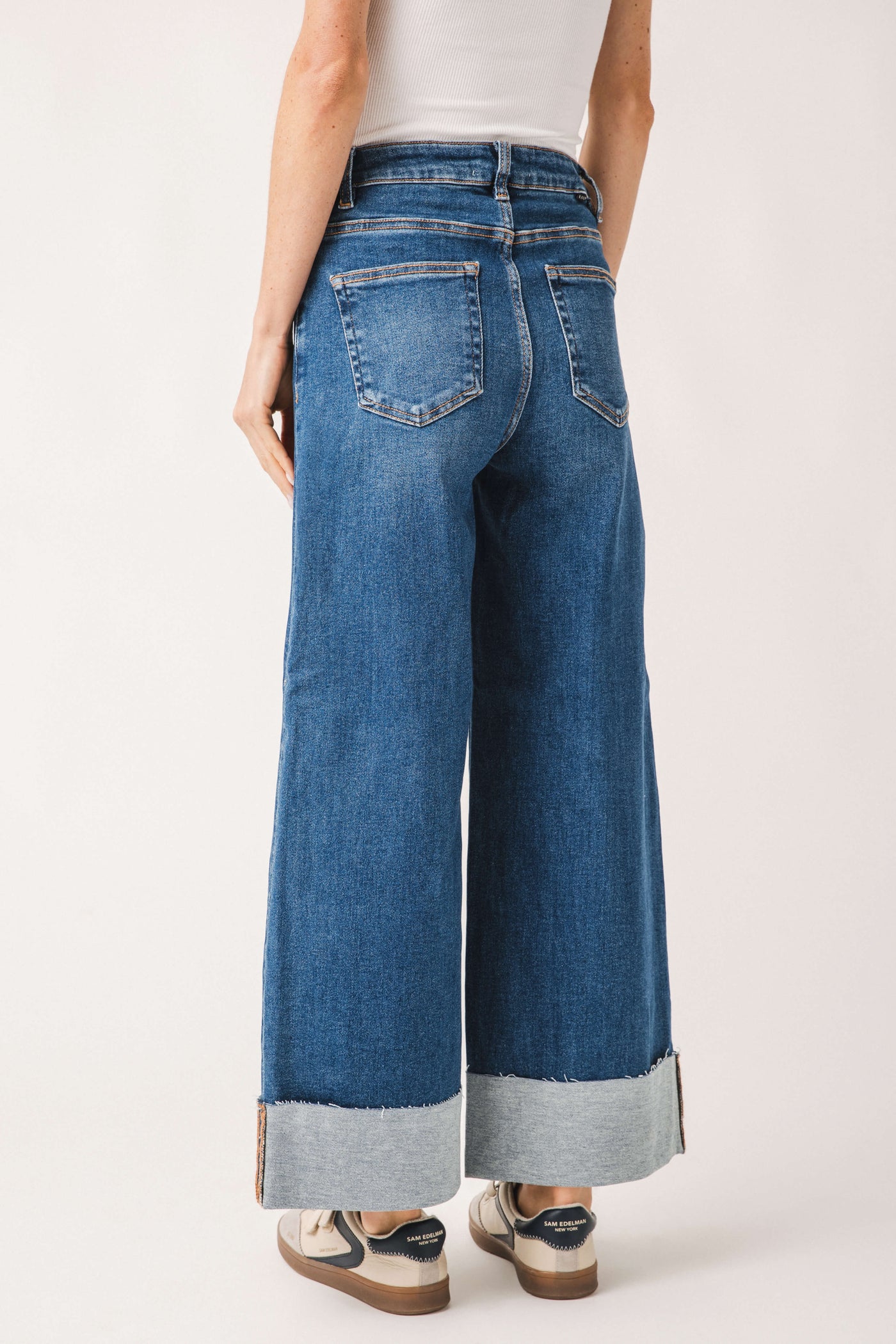 Risen Willow Ultra Wideleg Cuffed Jeans