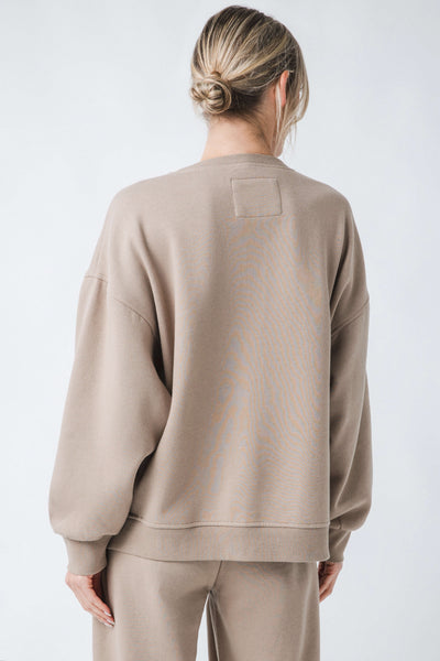 Risen Oversized Step Hem Crewneck Sweatshirt