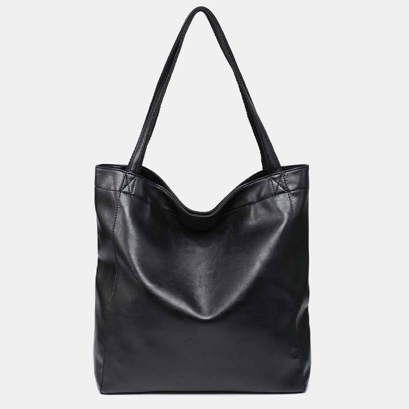 Extra Large Women's Soft PU Leather Tote Shoulder Bag Handbag