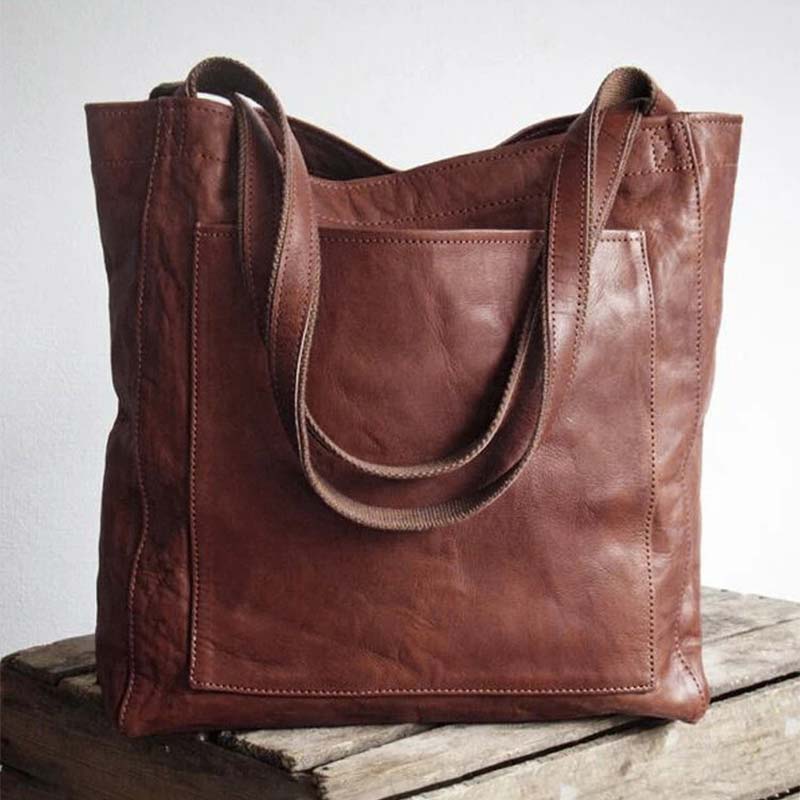 Extra Large Women's Soft PU Leather Tote Shoulder Bag Handbag