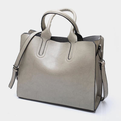 Large Capacity Retro Solid Color Tote Bag